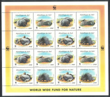 Mali WWF Crested Porcupine Sheetlet Of 4 Sets 1998 MNH MI#1974-1977 Sc#918 A-d - Mali (1959-...)