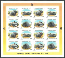 Mali WWF Crested Porcupine Imperf Sheetlet Of 4 Sets 1998 MNH MI#1974-1977 Sc#918 A-d - Mali (1959-...)