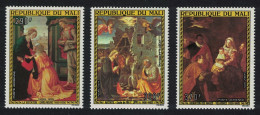 Mali Christmas Religious Paintings 3v 1975 MNH SG#516-518 Sc#C267-69 - Mali (1959-...)