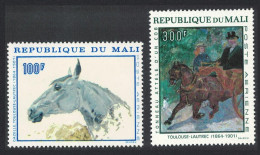 Mali Horses Toulouse-Lautrec Commemoration 2v 1967 MNH SG#159-160 - Mali (1959-...)