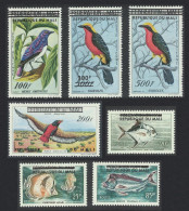 Mali Birds Fish Overprinted 'REPUBLIQUE DU MALI' 7v COMPLETE 1960 MNH SG#14-20 - Mali (1959-...)