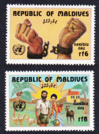 Maldives Namibia Day 2v 1984 MNH SG#1043-1044 Sc#1058-1059 - Maldives (1965-...)