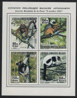 Malagasy Rep. WWF Primates In Peril MS 1988 MNH MI#Bock 207 - Madagascar (1960-...)