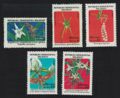 Malagasy Rep. Butterflies Orchids 5v 1985 MNH SG#562-566 MI#999-1003 - Madagascar (1960-...)