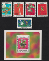 Malagasy Rep. Butterflies Orchids 5v+MS 1985 MNH SG#562-MS567 MI#999-1003 - Madagascar (1960-...)