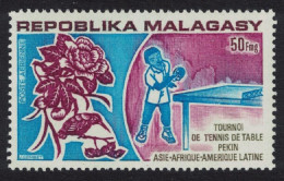 Malagasy Rep. Bird Hibiscus Table Tennis 2v 1974 MNH SG#273 Sc#C124 - Madagaskar (1960-...)