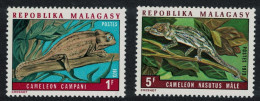 Malagasy Rep. Chameleons 2v 1973 MNH SG#246-247 - Madagascar (1960-...)