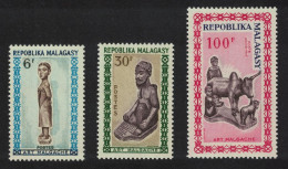 Malagasy Rep. Art Statuettes 3v 1964 MNH SG#83-85 - Madagascar (1960-...)