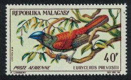 Malagasy Rep. Helmet Bird 'Euriceros Prevosti' 40Fr 1963 MNH SG#64 - Madagascar (1960-...)
