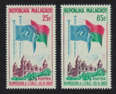 Malagasy Rep. Admission Into UNO 2v 1962 MNH SG#37-38 - Madagascar (1960-...)