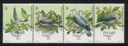 Madeira Birds WWF Laurel Pigeon Strip Of 4v 1991 MNH SG#274-277 MI#143-146 Sc#147-150 - Madère