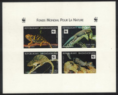Madagascar WWF Geckos And Chameleons De-Luxe Sheet Combo ERROR 1999 MNH MI#2313-2316 - Madagaskar (1960-...)