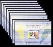 Macao Macau World Cup Football Championship France 10 MSs WHOLESALE 1998 MNH SG#MS1055 MI#Block 56 Sc#937 - Neufs