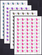Macao Macau Lucky Numbers 4v Full Sheets 1997 MNH SG#969-972 MI#894-897 Sc#855-858 - Unused Stamps