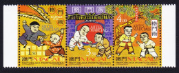 Macao Macau Martial Arts Strip Of 3v 1997 MNH SG#1018-1020 MI#943-945 Sc#904-906 - Ungebraucht