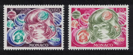 Monaco Christmas 2v 1976 MNH SG#1278-1279 Sc#1043-44 - Unused Stamps
