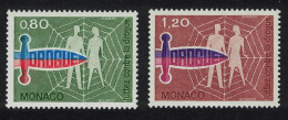 Monaco Campaign Against Drug Abuse 2v 1976 MNH SG#1280-1281 Sc#1045-1046 - Unused Stamps