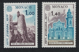 Monaco Landscapes Europa CEPT Views 2v 1977 MNH SG#1302-1303 Sc#1067-1068 - Nuovi