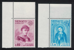 Monaco Paintings Europa CEPT 2v Corners 1975 MNH SG#1186-1187 - Unused Stamps