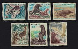 Monaco Birds Eagle Otter Chamois Butterfly Horses Seal 6v 1970 MNH SG#977-982 MI#966-971 - Unused Stamps