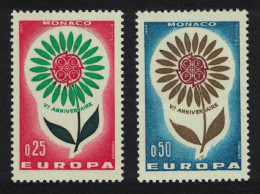 Monaco Flower With 22 Petals Europa 2v 1964 MNH SG#806-807 - Unused Stamps