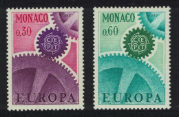 Monaco Cogwheels Europa CEPT 2v 1967 MNH SG#890-891 - Unused Stamps