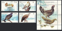 Moldova Grouse Bustard Vulture Capercaillie Birds 4v+MS 2007 MNH SG#582-MS586 - Moldova