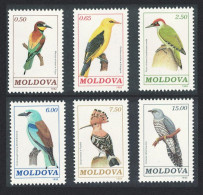 Moldova Oriole Hoopoe Woodpecker Cuckoo Birds 6v 1992 MNH SG#19-24 MI#14-19 Sc#31-36 - Moldavie