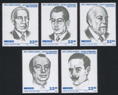 Mexico Mexican Scientists 5v 1985 MNH SG#1750-1754 Sc#1393-1397 - Messico