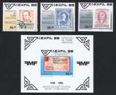 Mexico Stamp Exhibition 'Mexico 85' 3v+MS 1985 MNH SG#1739-MS1742 Sc#1382-1385 - Mexique