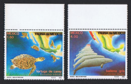 Mexico Whales Turtles Mexican Fauna 2v With Top Margins 1982 MNH SG#1638-1639 Sc#1281-1282 - Mexico