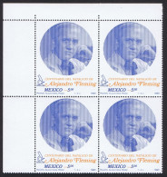 Mexico Sir Alexander Fleming Penicillin Corner Block Of 4 1981 MNH SG#1599 Sc#1241 - Mexique