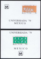 Mexico Universiada 79 2 MSs 1979 MNH SG#MS1517+MS1520 Sc#1189+C614 - Mexiko