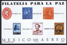 Mexico 'Exfilmex 74' Stamp Exhibition MS 1974 MNH SG#MS1317 Sc#C434 - Mexiko