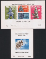 Mexico Olympic Games 1968 2 MSs 1965 MNH SG#1106-1107 MI#Block 3-4 - Messico
