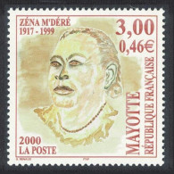 Mayotte 1st Death Anniversary Of Zena M'Dere 2000 MNH SG#113 - Ongebruikt