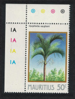 Mauritius Palm Tree 'Hyophorbe Vaughanii' 50c Corner 1984 MNH SG#687 - Mauritius (1968-...)