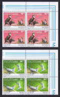 Mauritania Birds Cormorants Terns 2v Corner Blocks Of 4 1988 MNH SG#899-900 MI#923-924 Sc#634-635 - Mauritania (1960-...)