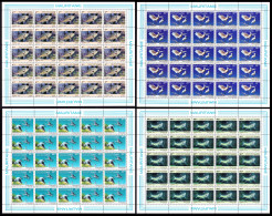 Mauritania Birds Fish 4v Full Sheets 1986 MNH SG#874-877 MI#899-900 Sc#614-617 - Mauritanie (1960-...)