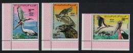 Mauritania Ibis Storks Eagles Birds 3v Corners 1976 MNH SG#525-527 - Mauritanie (1960-...)