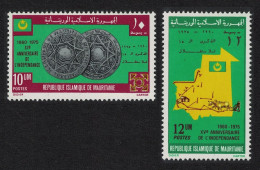 Mauritania Coins 15th Anniversary Of Independence 1975 MNH SG#486-487 Sc#337-338 - Mauritania (1960-...)