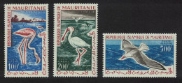 Mauritania Flaming Spoonbill Gull Birds 3v 1961 MNH SG#146-148 MI#178-180 Sc#C14-C16 - Mauritanië (1960-...)