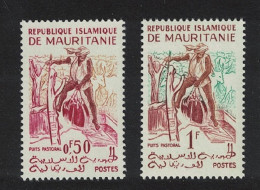 Mauritania Well Drinking Water Nomads 2v 1960 MNH SG#132-133 MI#163-164 - Mauritanië (1960-...)