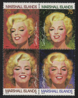 Marshall Is. Marilyn Monroe Actress 4v Blocks Of 4 1995 MNH SG#606-609 - Marshall