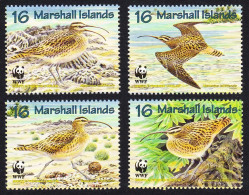 Marshall Is. WWF Birds Bristle-thighed Curlew 4v 1997 MNH SG#826-829 MI#830-833 Sc#638 A-d - Marshall Islands