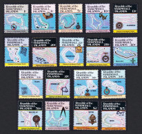 Marshall Is. Map And Navigations 18v 1984 MNH SG#5-19 Sc#35-49A - Marshall Islands