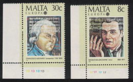 Malta Europa European Music Year 2v Corners 1985 MNH SG#759-760 - Malte
