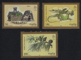 Malta Lizard Pine Trees Nature Conservation 3v 1995 MNH SG#997-999 - Malte