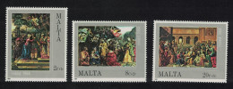 Malta Christmas Paintings 3v 1984 MNH SG#745-747 Sc#B51-B53 - Malte