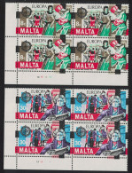 Malta Europa Historical Events 2v Corner Blocks Of 4 1982 MNH SG#692-693 - Malta